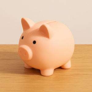 Tirelire cochon rose classique