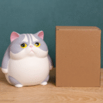 Tirelire chat gris et blanc – Image 7