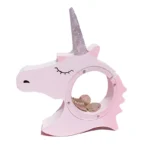 Tirelire licorne transparente rose avec fenêtre d'observation – Image 2
