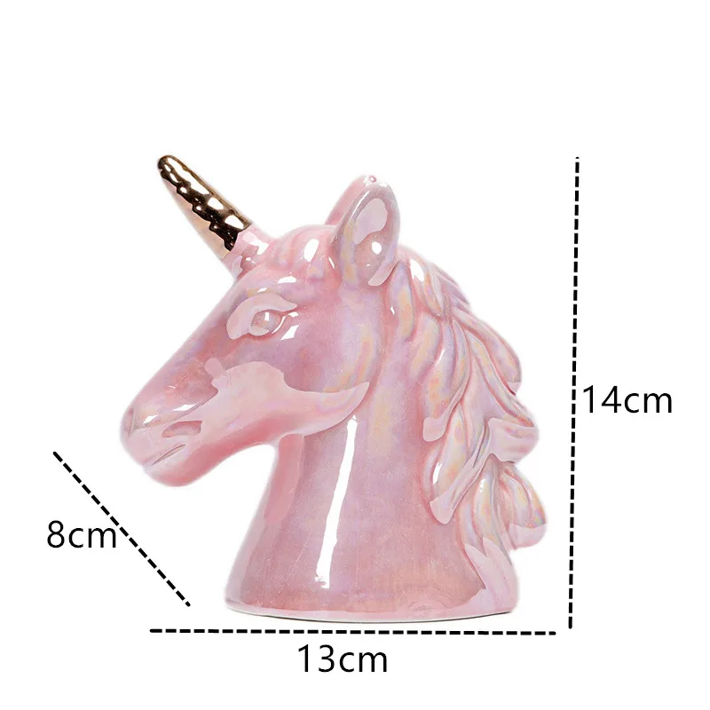 Tirelire licorne décorative - Rose