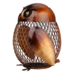 Tirelire hibou sculptée en métal – Image 6
