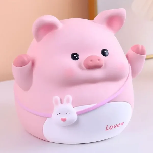 Tirelire cochon mignon en vinyle souple – Image 4