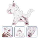 Tirelire licorne transparente à paillettes scintillantes – Image 12