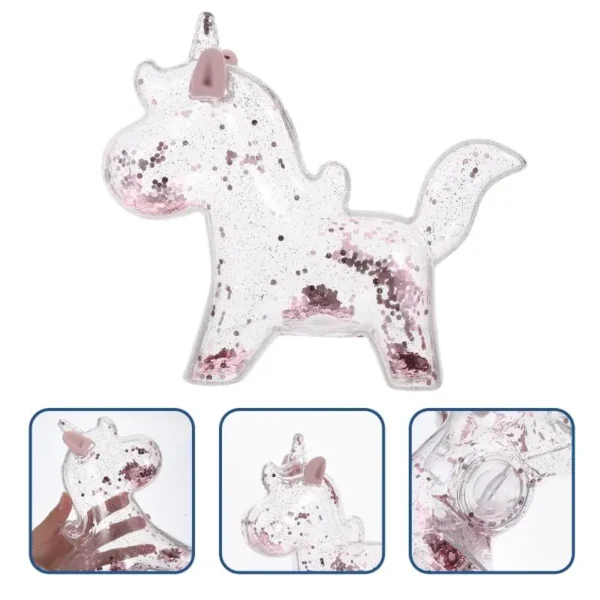 Tirelire licorne transparente à paillettes scintillantes – Image 12