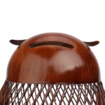 Tirelire hibou sculptée en métal – Image 4