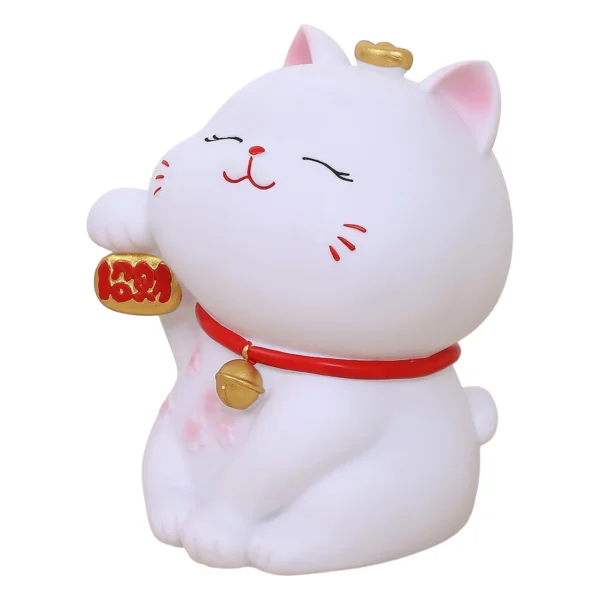 Tirelire chat blanc porte-bonheur – Image 5