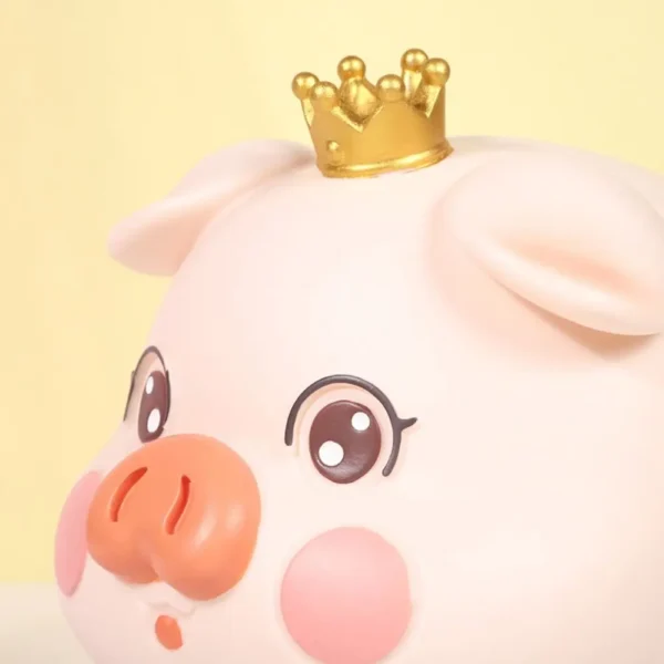 Tirelire cochon kawaii blanc à motifs colorés – Image 3