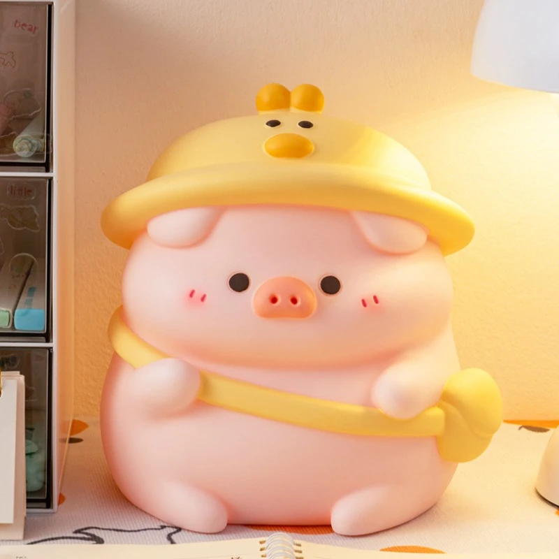 Tirelire décorative cochon mignon - Jaune