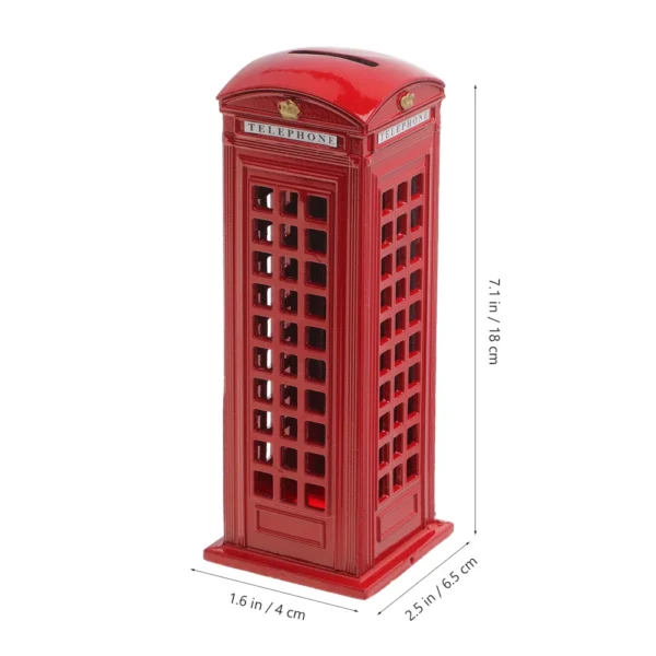 Tirelire cabine téléphonique anglaise vintage – Image 7