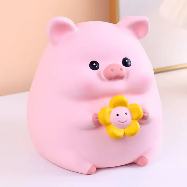 Tirelire cochon mignon en vinyle souple – Image 5