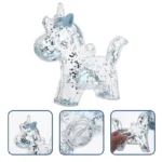 Tirelire licorne transparente à paillettes scintillantes – Image 8