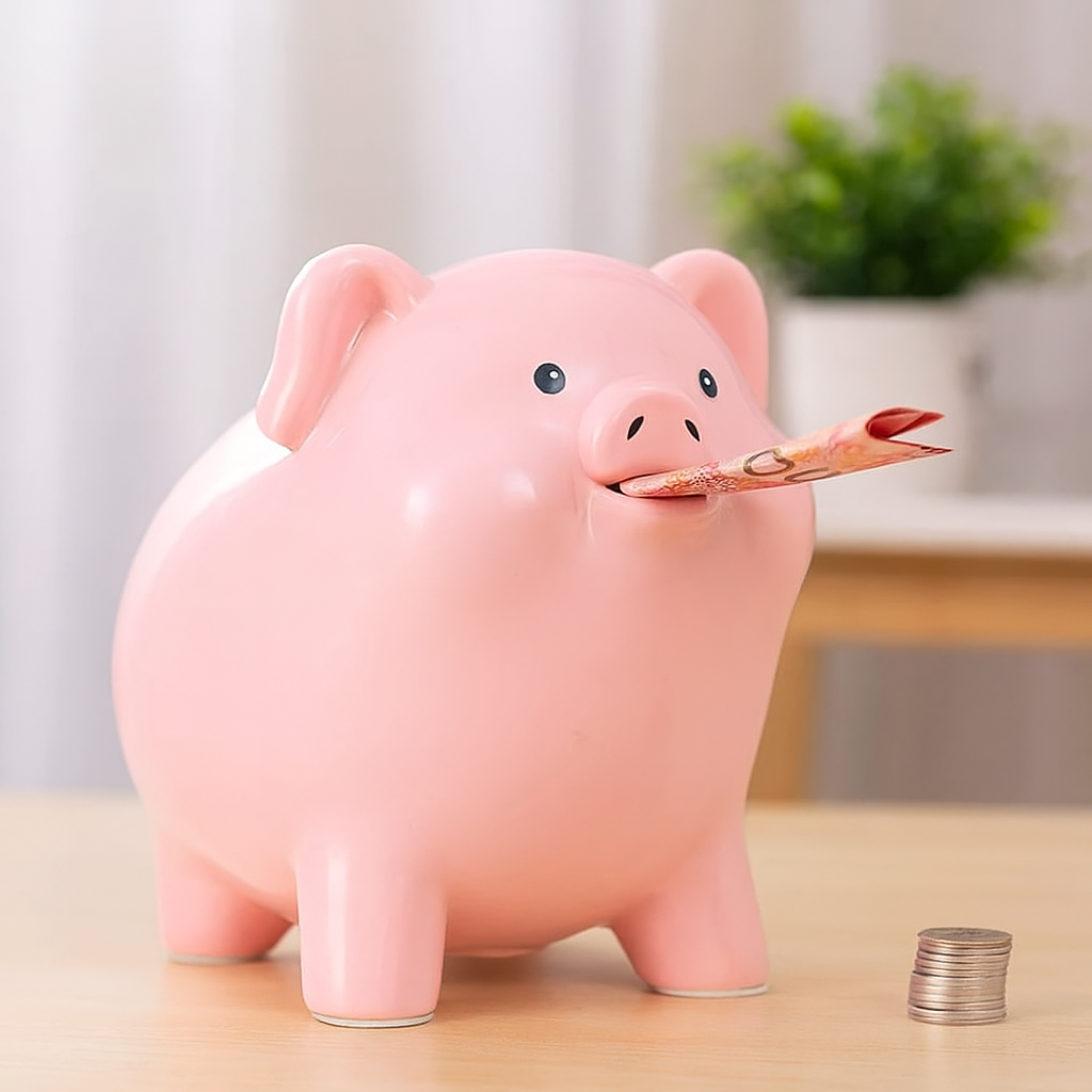 Tirelire cochon en céramique émaillée - 16cm