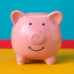 Tirelire cochon rose souriant en céramique – Image 3